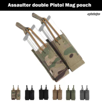 OphidianTac Tactical Assaulter 9mm Pistol Molle Double Mag pouch Hunting Holder Airsoft Equipment