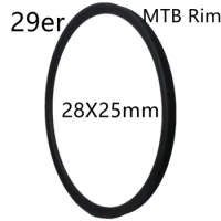 29er Disc Bike Rim Super Light 300g Tubeless XC MTB Carbon Rim Asymmetric Carbon Mountain Bicycle Rim Carbon Mtb Wheel Rim