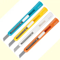 Deli Candy Color Portable Safety Lock Utility Knife Box Letter Opener Paper Cutter Tools Office School Supply Student Stationery