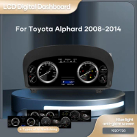 12.3 Inch Digitale Dashboard For Toyota Alphard 2008-2014 Years Auto Lcd Paneel Snelheidsmeter Virtuele Cockpit Voor