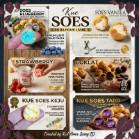 SOES ANEKA RASA Kue Soes Kering Isian Coklat Keju Blueberry Strawberry Taro Vanila 100gr 250gr 500gr