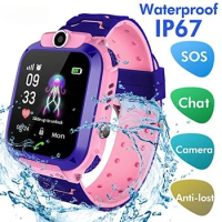 Q12 2G Kids Smartwatch Waterproof SOS Photo Camera Phone Voice Call LBS Location Child Clock Smart Watch Gift for IOS Android
