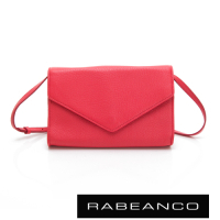 RABEANCO 迷時尚系列牛皮兩用信封包 桃紅