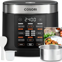 COSORI Rice Cooker Maker 18 Functions Multi Cooker, Stainless Steel Steamer, Warmer, Slow Cooker, Sauté, Timer