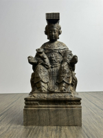 越南沉香木雕湄洲島媽祖娘娘天上圣母天后海神佛像工藝品神像擺件