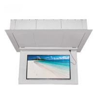 New Height adjustable 65inch Ceiling TV Mount Brackets Automatic Flip Down Motorized TV Ceiling Lift LCD TV Lift Mount