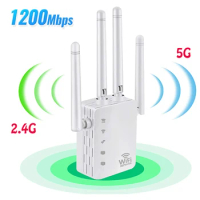 5 Ghz WIFI Booster Repeater Wireless Wi fi Extender 1200Mbps Network Amplifier 802.11N Long Range Signal Wi-Fi Repetidor
