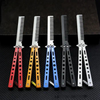 1Pc Butterfly Knife Stainless Steel Practice Training Knife CS Go Karambit Folding Throw Trainer Toy Not Sharp Flip Balisong