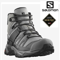 Salomon X ULTRA 4 Mid 男款中筒Gore-tex防水登山鞋 L47454200 鯊皮灰/靜灰/黑
