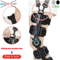 1Set Hinged ROM Knee Brace,Post Op Knee Brace for Recovery Stabilization,MCL,,Adjustable Orthopedic Support Stabilizer for Adult