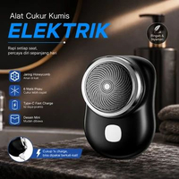 NSI Alat Cukur Kumis Elektrik Mini Portabel Trimmer Shave Hitam