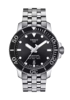 Tissot Seastar 1000 Powermatic 80 Gent Grey Stainless Steel Bracelet and Black Dial Watch - T120.407.11.051.00