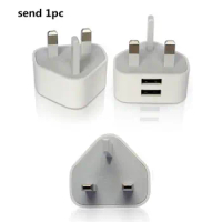 Anti-interference 5V 2.1A Travel Charger Plug Adapter Dual USB Fast Charger UK Plug