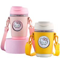 【優貝選】凱蒂貓 HELLO KITTY 吸管式/直飲式 一杯兩用雙飲杯(平輸品)