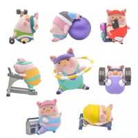 LULU the Piggy The Fitness Club Series LULU Pig 52TOYS Action Figure Toys Dolls Blind Box Mystery Birthday Gift for Kids Girls