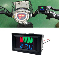 เครื่องวัดระดับการชาร์จแบตเตอรี่รถยนต์12V 24V 36V 48V 60V เครื่องทดสอบความจุแบตเตอรี่ลิเธียมจอแสดงผล