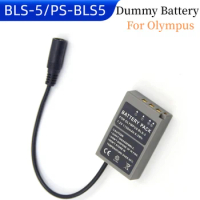 PS-BLS5 Dummy Battery BLS-5 DC Coupler for Olympus PEN E-PL7 E-PL5 E-PM2 Stylus 1 1s OM-D E-M10 Mark II Cameras