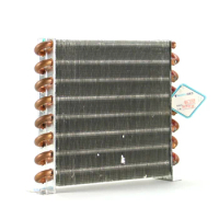 1/4 Hp Condenser Air Cold Water Cooling Copper Tube Aluminum Sheet Cold Row Freezer Homemade Water Air Conditioner Radiator
