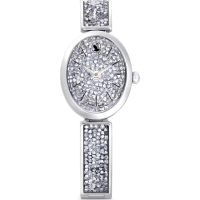 【SWAROVSKI 施華洛世奇】Crystal Rock Oval 手錶/29x26mm(5656881)