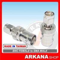 Konektor Connector BNC FEMALE To SMA MALE