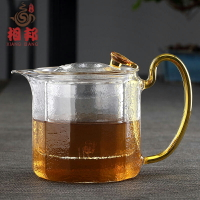 錘紋小茶壺單壺家用套裝過濾花茶壺耐高溫泡茶壺泡茶器玻璃花茶壺