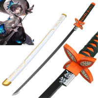 Cosplay 104cm White Style Kochou Shinobu Bamboo Assembled Sword Weapon Katana Anime Model