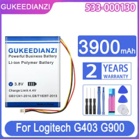GUKEEDIANZI Replacement Battery 533-000130 533000130 3900mAh For Logitech G403 G900 G703 x100 Wireless Mouse Batteries