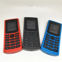 Full Housing Back Cover For Nokia 105 4G 2020 Battery Cover Rear Case Housing Middle Frame English Keyboard Button