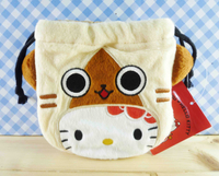 【震撼精品百貨】AIROU&HELLO KITTY魔物獵人艾路貓凱蒂貓聯名款~縮口袋-臉造型