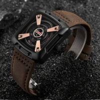 KADEMAN Top Brand Luxury Men Watches Waterproof Sport Square Leather Strap Quartz Watch Casual Wristwatch Male Relogio Masculino