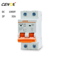 free shipping 2P 1000V 32A dc solar breaker high quality dc breaker solar for global solar photovolt