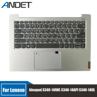 New Original For Lenovo Ideapad S340-14IWL S340-14API S340-14IIL Silver Thai Palmrest Keyboard C Cover Touchpad 5CB0S18407