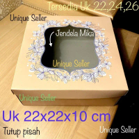 [10 pcs] Dus Box Kotak Hampers GOLD 22x22x10 Tutup Pisah ISI 10 / Dus Box Kotak kue Tart 22x22 x 10 