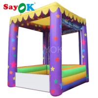 SAYOK 3x3m Customized Inflatable Bar Counter Inflatable Kiosk Bar Rental Photo Booth for Promotion Advertising Carnival Party