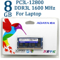 ADATA DDR3 DDR3L 4GB 8GB 1600MHz Ram Memory 204 Pin SO-DIMM 1333 PC3L-12800 PC3 For Acer SAMSUNG Dell HP Lenovo ThinkPad Laptop