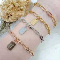 Gelang Tangan Rantai Anti Karat Dan Tidak Luntur Titanium Bracelets