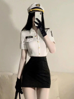 Baju Tidur Wanita Kostum Polisi Hitam