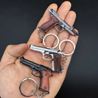 1:4 M92A1 Mini Metal Model Toy Gun Alloy Key Chain Pistol Toys Guns Pistolas Pubg Decoration Toys Gun Beretta
