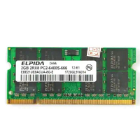 ELPIDA RAMS DDR2 2GB 800MHz Laptop memory DDR2 2GB 2RX8 PC2-6400S-666 Notebook memoria 1.8v
