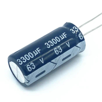 2PCS Higt quality 63V3300UF 18*40mm 3300UF 63V 18*40 Electrolytic capacitor