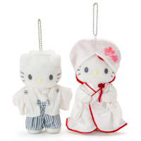 【震撼精品百貨】Hello Kitty 凱蒂貓~HELLO KITTY&amp;DANIEL浪漫婚禮系列絨毛娃娃吊飾組-日式和風