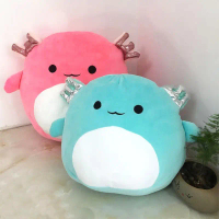Squishmallow Boneka Mainan, 20cm, Axolotl Teal Hijau Merah Jambu, Anak Patung Plushie Anastasia, Ban