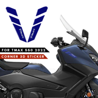 For yamaha tmax 560 2022 corner guard Sticker 3D Tank pad Stickers Oil Gas Protector Cover Decoration