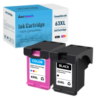 Aecteach 63XL 63 XL Refillable Inkjet Cartridge Compatible For HP63 Deskjet 1110 2130 2131 2132 3630 4250 5220 5230 5232 Printer