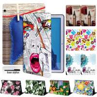 Tablet Case for Huawei MediaPad M5 Lite/M5/MediaPad T5 10 10.1/T3 10 9.6/T3 8 Inch PU Leather Shockproof Cover Case +Free Stylus