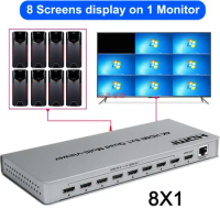 4K 8x1 HDMI Multi-viewer Seamless Switch 8 Channel Video Multiplexer Multi Screen Splitter Vs 1080p 4x1 Quad Hdmi Multiviewer