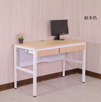 寬120低甲醛穩重型工作桌(附雙抽) 電腦桌 書桌 辦公桌 會議桌【馥葉】型號DE1206-2DR
