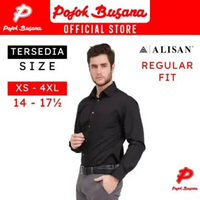 Pojok Busana Alisan Kemeja Lengan Panjang Polos Pria Regular Fit - Baju Kerja Kantor Polos Formal 17