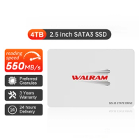 WALRAM 4TB SSD 128GB 120GB 240GB 256GB 480GB 512GB 500GB 1TB 2TB HDD 2.5 Sata 3 Solid State Drive Hard Disk for Laptop Desktop