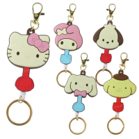 【小禮堂】Sanrio 三麗鷗 矽膠造型伸縮鑰匙圈 不二家巧克力 帕恰狗 大耳狗 布丁狗(平輸品)